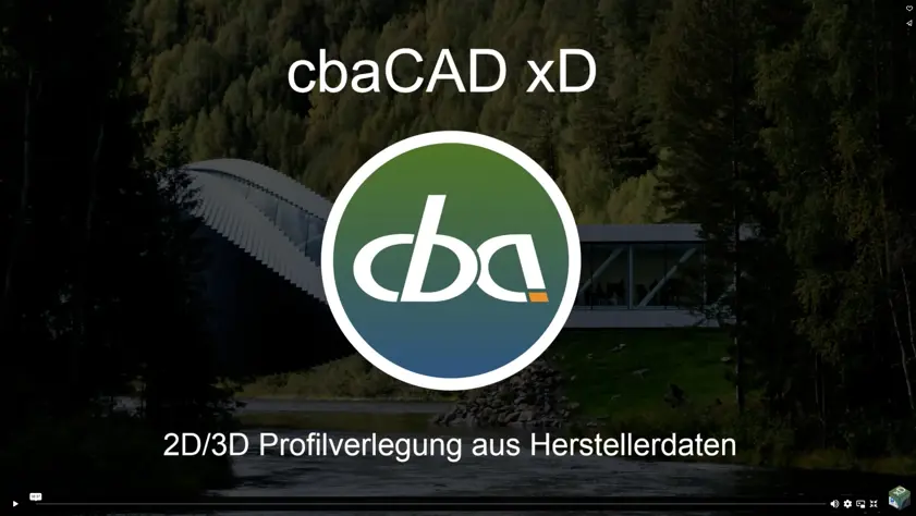 cbaCAD xD Profil-Verlegung aus QLi3D-Schnitt